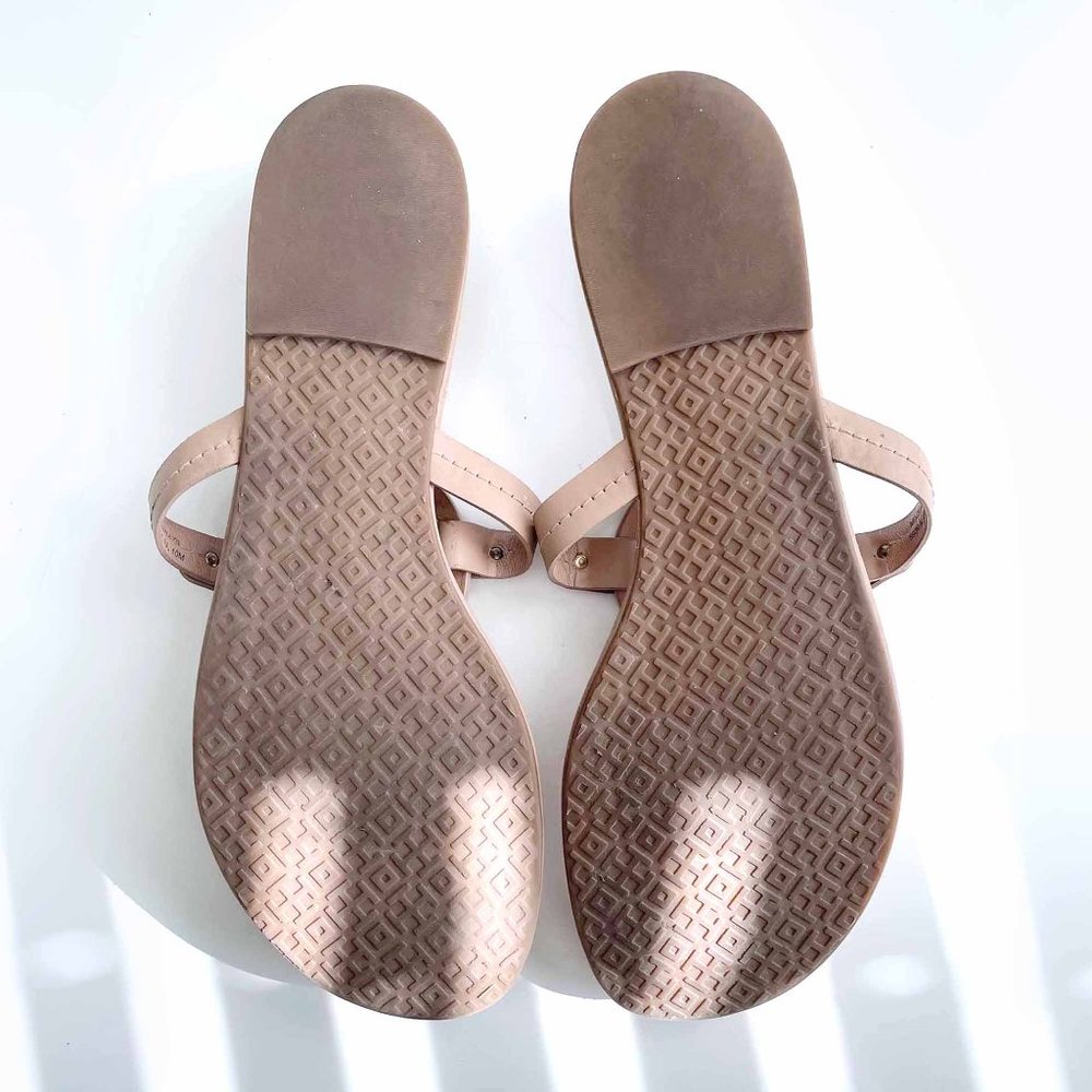⚡️SOLD⚡️ tory burch miller logo leather thong sandal - size 10 - Picture 7 of 7